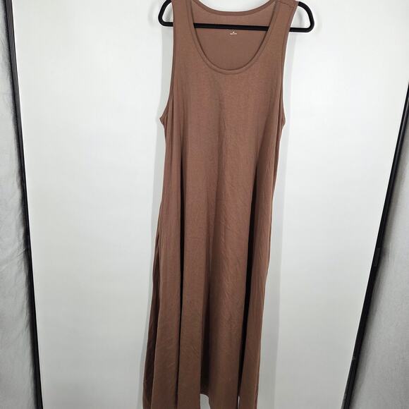 Soft Surroundings Dresses & Skirts - Soft Surroundings 2X Brown Maxi Dress Pima Cotton Modal Blend Tank Style Capsule